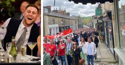 Town comes to standstill for tragic Zac, 28, who died two days after getting married