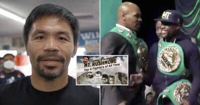 Manny Pacquiao excludes Floyd Mayweather & Mike Tyson from his boxing Mount Rushmore