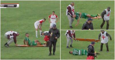 Worst football time-wasting? Bulgarian 3rd division player throws himself from stretcher