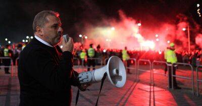 Kieran Tierney - Ange Postecoglou pictured addressing Celtic fans at pyro party as boss has his Kieran Tierney moment - dailyrecord.co.uk