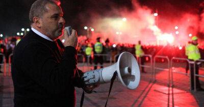 Ange Postecoglou delivers Celtic Park megaphone message for fans as title-winning boss channels inner Kieran Tierney