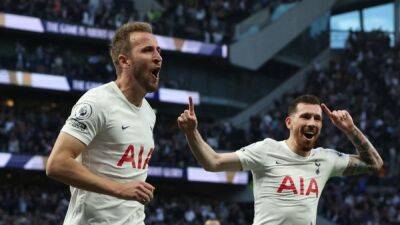 Harry Kane - Aaron Ramsdale - Kane double fires Tottenham to vital win over Arsenal - channelnewsasia.com -  Norwich