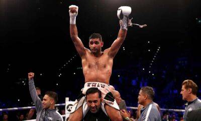 Kell Brook - ‘Time to hang up my gloves’: Amir Khan retires from boxing - theguardian.com - Britain - Manchester - Ukraine - Usa
