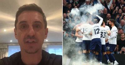 Gary Neville predicts where Arsenal and Tottenham will finish after Spurs win derby