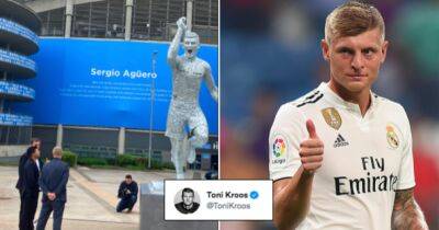 Sergio Aguero's Man City statue: Toni Kroos' tweet after lookalike claims