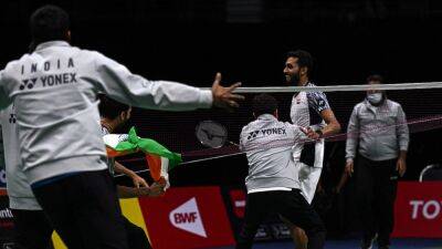 Watch: HS Prannoy And Indian Men's Badminton Team Flooded With Emotions After Thomas Cup Final Entry