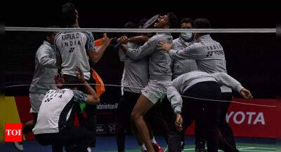 History beckons as India take on formidable Indonesia in Thomas Cup Final - timesofindia.indiatimes.com - Denmark - China - Japan - Indonesia - India - county Thomas - Malaysia