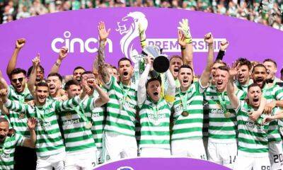 Celtic lift title trophy after Furuhashi sparks joyous 6-0 rout of Motherwell