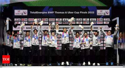 Kidambi Srikanth - Thomas Cup: PM Narendra Modi, Anurag Thakur, Abhinav Bindra hail men's team for historic triumph - timesofindia.indiatimes.com - Denmark - Indonesia - India - county Thomas - Malaysia -  Bangkok