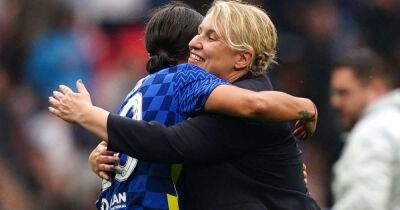 Emma Hayes - Sam Kerr - Erin Cuthbert - Hayley Raso - Millie Bright - Caroline Weir - Ellie Roebuck - Chelsea 3-2 Manchester City: Kerr double earns Chelsea the double after FA Cup triumph - msn.com - Manchester -  However
