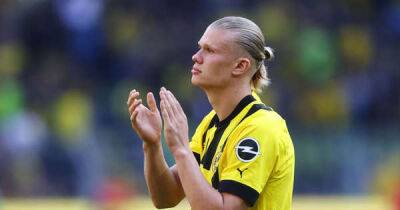 Footage of Erling Haaland clubbing with full Dortmund tracksuit on after last game is gold