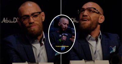 Conor McGregor got emotional after being read his own quote from 2013