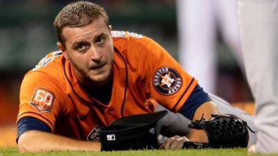 Houston Astros veteran Jake Odorizzi collapses running to cover first base, leaves start - espn.com -  Boston -  Houston