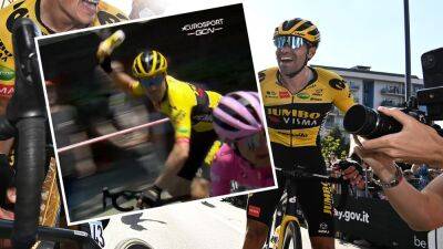 Adam Blythe - Tom Dumoulin pretends to throw bottle at Juan Pedro Lopez after Giro d'Italia dispute with Sam Oomen - eurosport.com - Uae