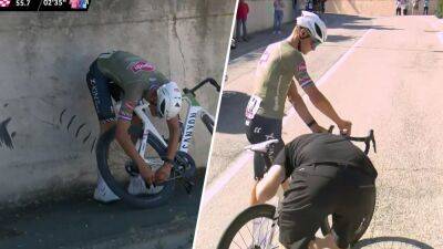Robbie Macewen - ‘Oh dear!’ – Mathieu van der Poel suffers TWO bike malfunctions as rivals disappear down road at Giro d’Italia - eurosport.com