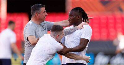 Ryan Kent - Ally Maccoist - Joe Aribo - Ramon Sanchez - Calvin Bassey - 7 best Rangers training pictures as smirking Calvin Bassey and Roy Maakay show no Europa League final fear - dailyrecord.co.uk - Spain -  Sanchez