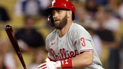 Bryce Harper, after platelet-rich plasma injection in right elbow, out of Philadelphia Phillies' lineup