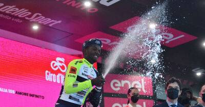 Cycling-Girmay out of Giro with eye injury sustained in celebrating stage 10 win