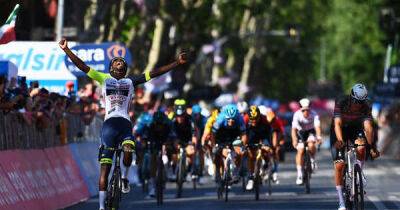 History-making cyclist out of Giro d'Italia after being hit by Prosecco cork