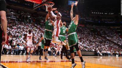Tyler Herro - Jayson Tatum - Gabe Vincent - Jimmy Butler puts in a historic performance as Heat win Game 1 over the Celtics - edition.cnn.com -  Boston