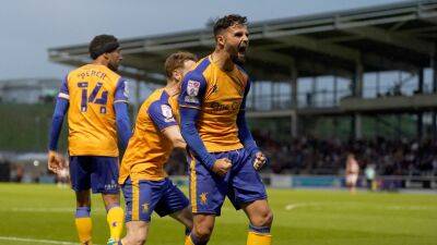 Nathan Bishop - Liam Roberts - Stephen McLaughlin’s strike secures play-off final spot for Mansfield - bt.com - county Northampton - county Roberts -  Mansfield