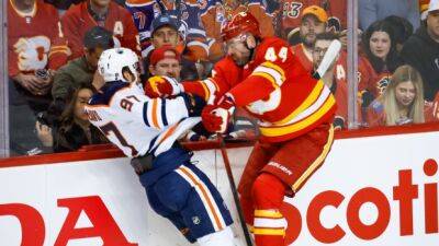 Leon Draisaitl - Darryl Sutter - Jacob Markstrom - Mike Smith - Jay Woodcroft - Battle of Alberta: Flames look to learn from wild Game 1 victory over Oilers - tsn.ca