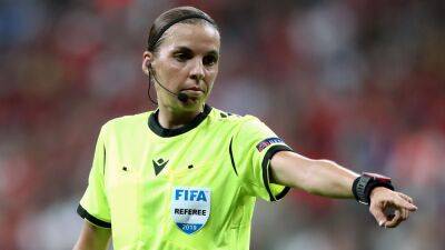 Who are the three female referees selected to officiate at 2022 men’s World Cup?