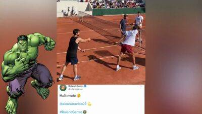 Roland Garros 'presume' en este vídeo de la nueva musculatura de Alcaraz: "Modo Hulk"