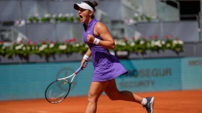 Andreescu beats Collins in straight sets to advance at Madrid Open