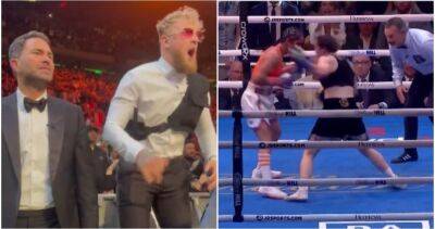 Jake Paul's reaction to the final 30 seconds of Katie Taylor vs Amanda Serrano goes viral