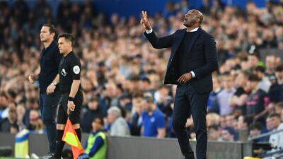 Patrick Vieira in confrontation with fan after Crystal Palace loss at Everton