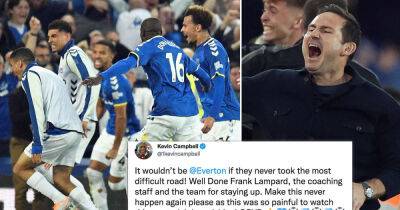 Everton legends celebrate the Toffees' Premier League survival