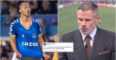 Richarlison's tweet to Jamie Carragher goes viral after Everton secure Premier League status