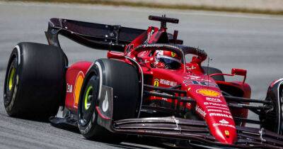 Max Verstappen - Lewis Hamilton - Aston Martin - Sebastian Vettel - George Russell - Charles Leclerc - FP1: Ferrari secure the 1-2, Mercedes run bounce-free - msn.com - Spain - county George - county Russell