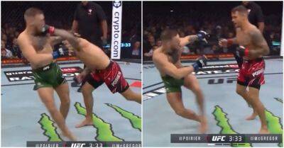 Conor Macgregor - Dustin Poirier - Conor McGregor: UFC fans spot moment Notorious realised he 'couldn't hang' with Poirier - givemesport.com