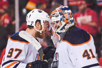 Connor Macdavid - Leon Draisaitl - Mike Smith - Antti Raanta - NHL Rink Wrap: Oilers rally to tie series with Flames - nbcsports.com - New York