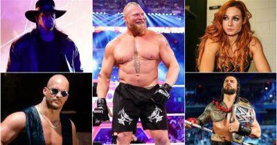 Brock Lesnar - Becky Lynch - John Cena - Shawn Michaels - Cody Rhodes - Edge - John Cena, Brock Lesnar, Roman Reigns, The Undertaker: All-time WWE dream match card - givemesport.com