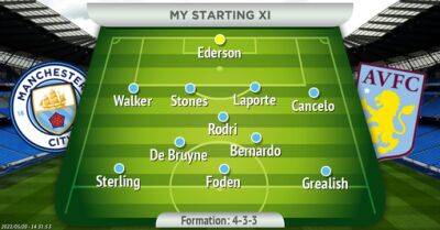 How Man City should line up vs Aston Villa on Premier League final day