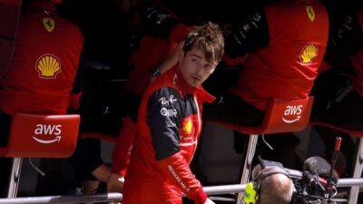 Max Verstappen - George Russell - Sergio Perez - Charles Leclerc - Formula One leader Leclerc out of Spanish Grand Prix - channelnewsasia.com - Britain - Spain - Monaco