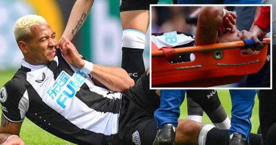 Newcastle's Joelinton stretchered off 10 minutes into Burnley clash