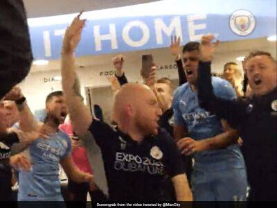 Watch: Behind-The-Scenes Look At Manchester City's Dressing Room Celebrations After Premier League Title Triumph