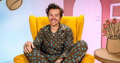 Harry Styles smiles as he dons spotty pyjamas in first look at CBeebies appearance - manchestereveningnews.co.uk - Britain