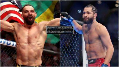 Jorge Masvidal laughs off Michel Pereira's 'fake' claim that he slid into his wife's DMs