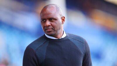 Patrick Vieira avoids police action after clashing with Everton fan during pitch invasion