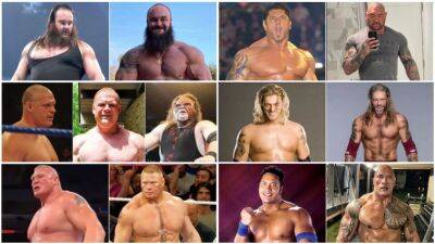 Dwayne Johnson - Seth Rollins - Brock Lesnar - Edge - WWE's 11 craziest body transformations, including Lesnar, The Rock, Batista & Edge - givemesport.com
