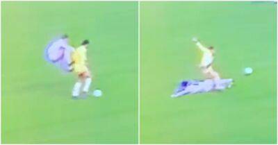 Most brutal tackle ever? Eric Cantona’s for Auxerre vs Nantes in 1988￼