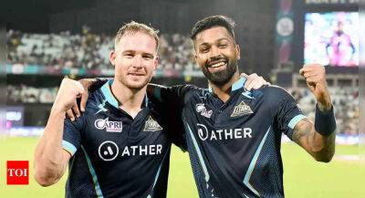 Jos Buttler - Matthew Wade - Trent Boult - Obed Maccoy - IPL 2022, GT vs RR: Sensational Miller, captain Pandya chase down tall total as Gujarat Titans enter final in style - timesofindia.indiatimes.com -  Sanju