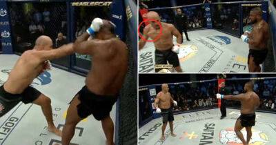 Awful moment fight is called off after former UFC champion dislocates shoulder mid-punch