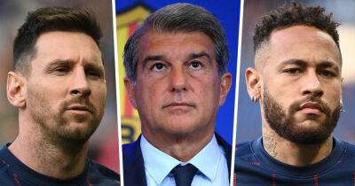 Lionel Messi - Luis Suarez - Joan Laporta - Laporta tells Messi & 'enslaved' Neymar they should return to Barcelona for free as he attacks PSG for 'kidnapping' Mbappe - msn.com - France - Spain - Brazil - Argentina