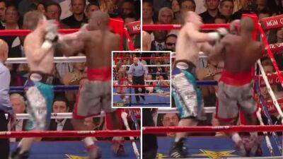 Floyd Mayweather's massive shot on Ricky Hatton in 2007 proved his deadly power game
